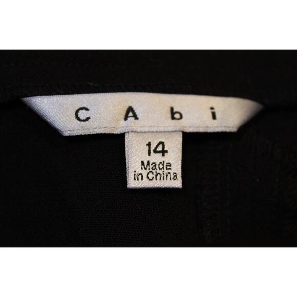 Cabi Women's 14 Black A-Line Midi Skirt Zip Eye Hook Closure - Picture 3 of 13